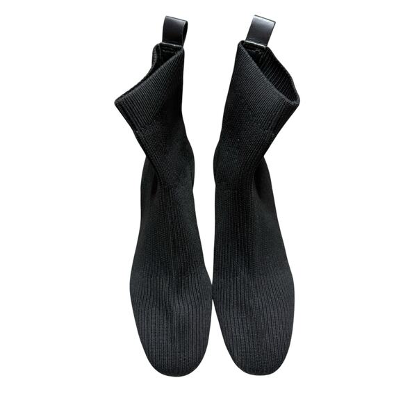 Everlane Bootie Women 7 Black Sock Bootie The Glove Rib Knit Ankle ReKnit - Picture 4 of 8